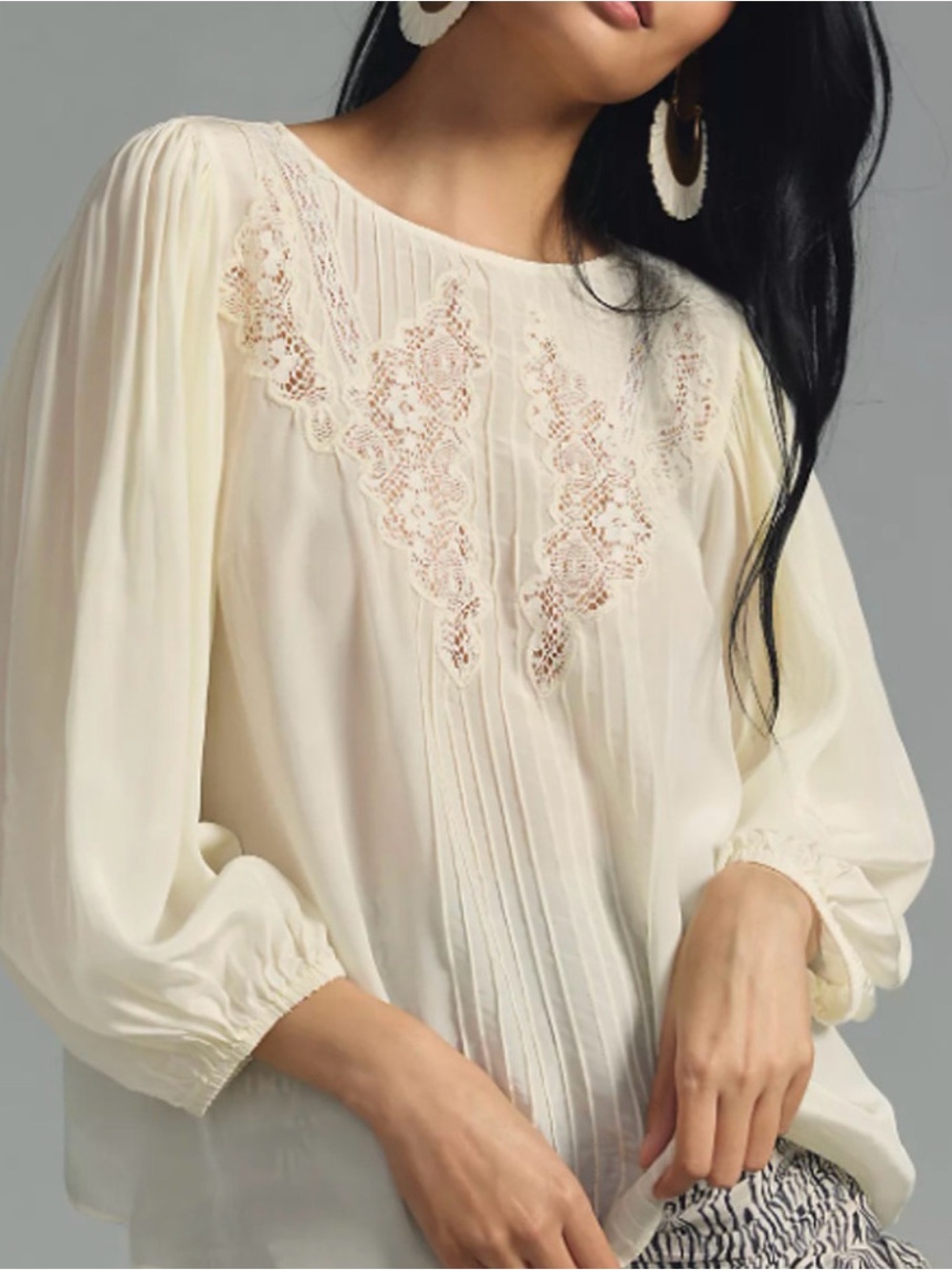 FARM Rio - Cream Lace Women's Blouse